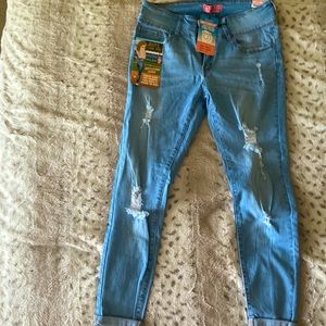 Light blue denim jeans. Ankle length little stretch. Size 13